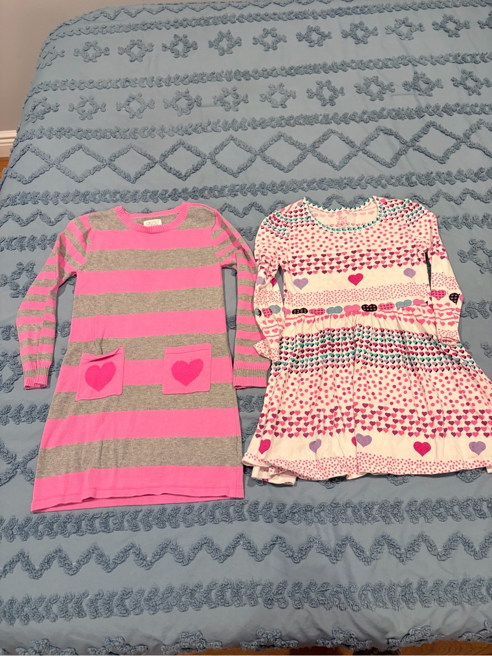 The Children’s Place Girls Dress Bundle Size 5/6 Pink Hearts 2-Piece